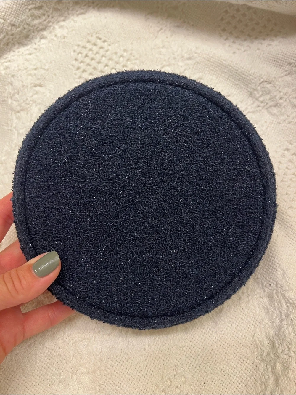 CHANEL Beauté Navy Tweet Makeup Case Bag Pouch